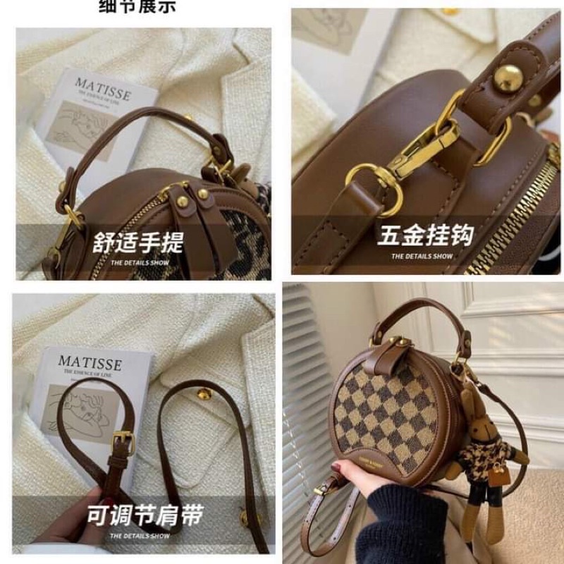 Túi dáng hộp kèm thỏ size 20cm cực xinh