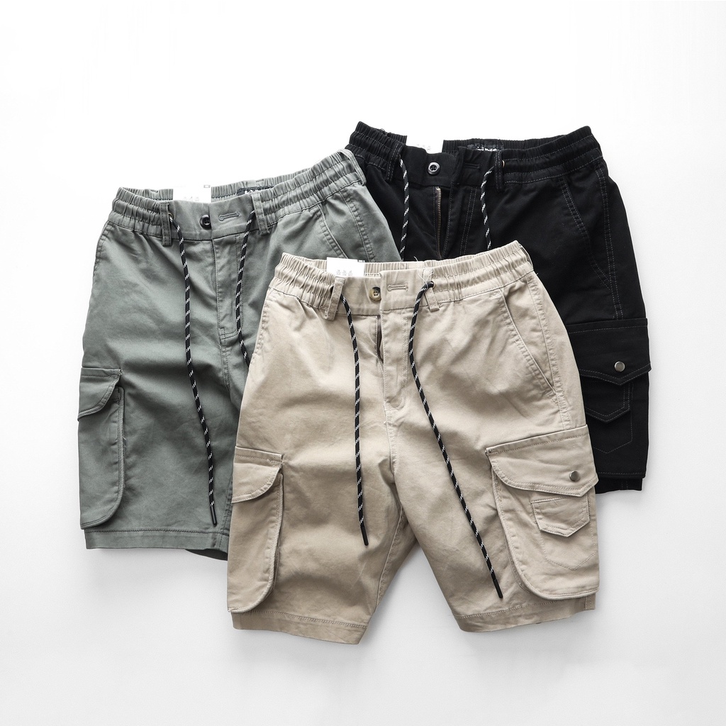 Quần Short Kaki Túi Hộp Nam H-Zet - Vải Kaki Cotton Co Giãn - SHORTTH270