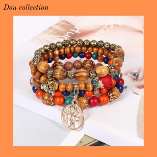 [Dou] Vòng Tay Boho Set 4 Chuỗi Vòng Tay Phong Thủy Phong Cách Boho - Mã VT001