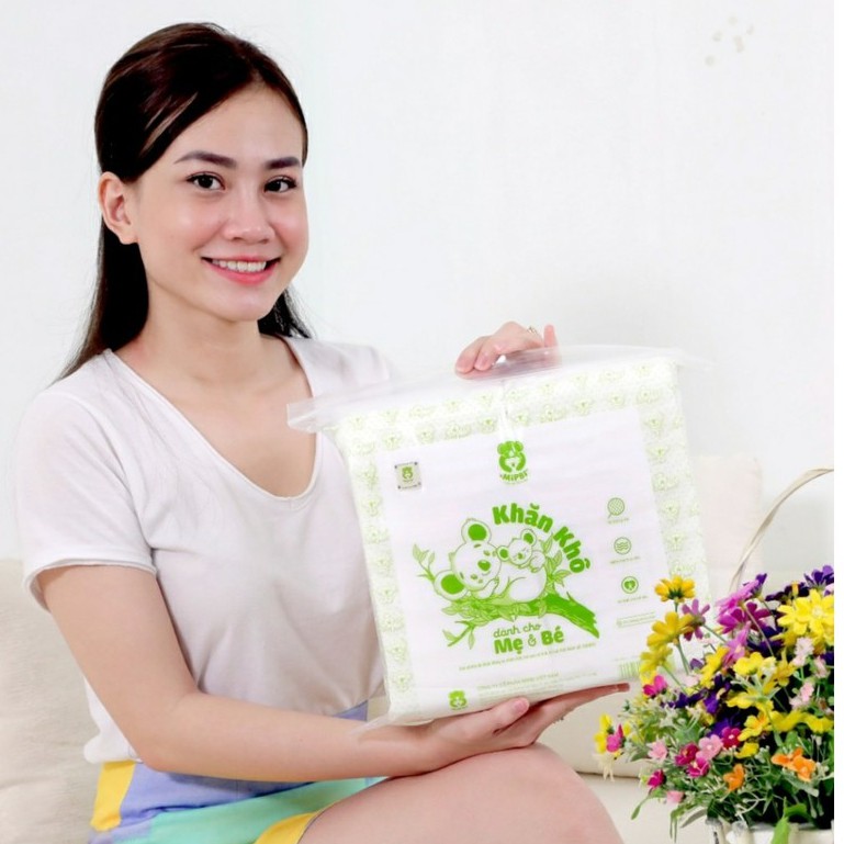 Khăn khô đa năng cho bé , khăn vải khô đa năng Mipbi bịch to 600g 600 tờ- Mẹ Míp Tamibebe