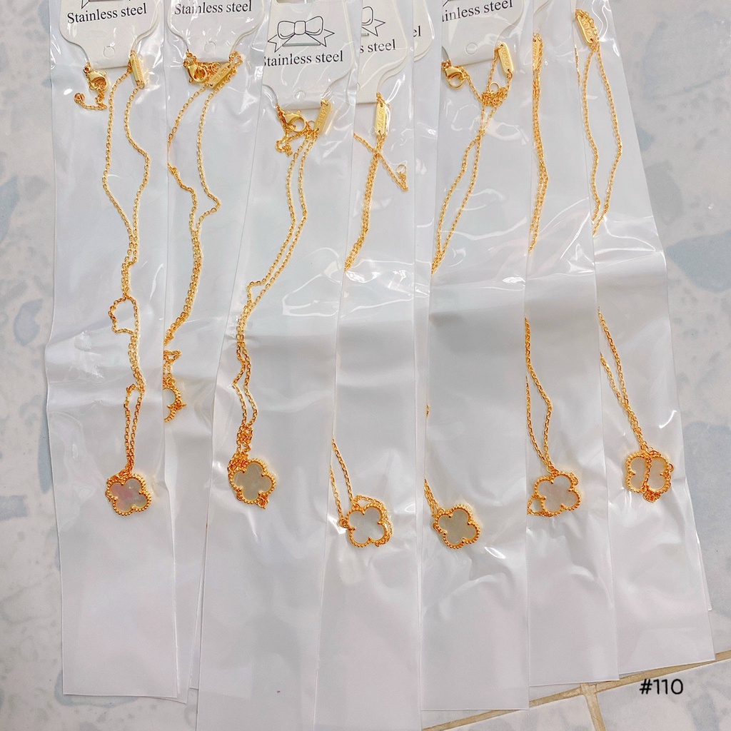 Dây Chuyền Cỏ 4 Lá Titan Ko Đen TT 4410