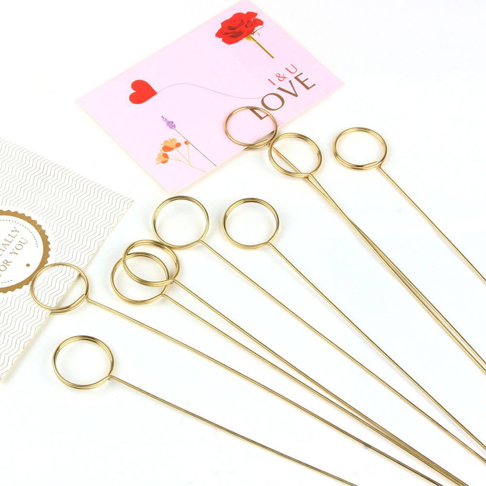 HARRIETT Set 10 Thẻ Kim Loại Cắm Hoa Trang Trí Tiệc Cưới / Sinh Nhật