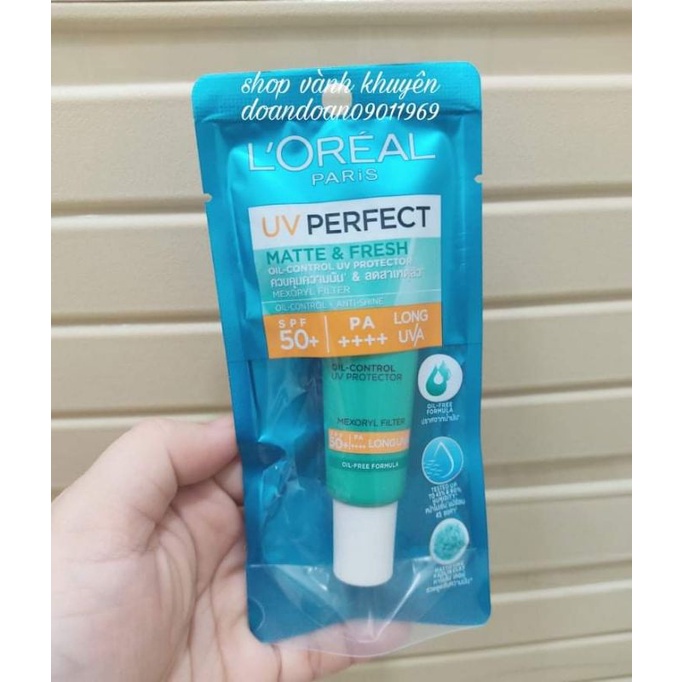 Kem chống nắng L'Oreal kiềm dầu trắng sáng 15ml