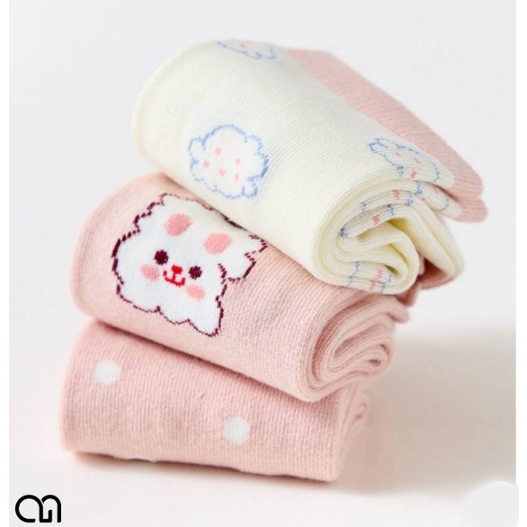Tất Cổ Cao Nam Nữ Họa Tiết Ngộ Nghĩnh Cổ Bèo - Vớ Nữ Màu Hồng Thời Trang Unisex Hottrend