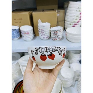 10 chén sứ trắng cao cấp hình trái dâu