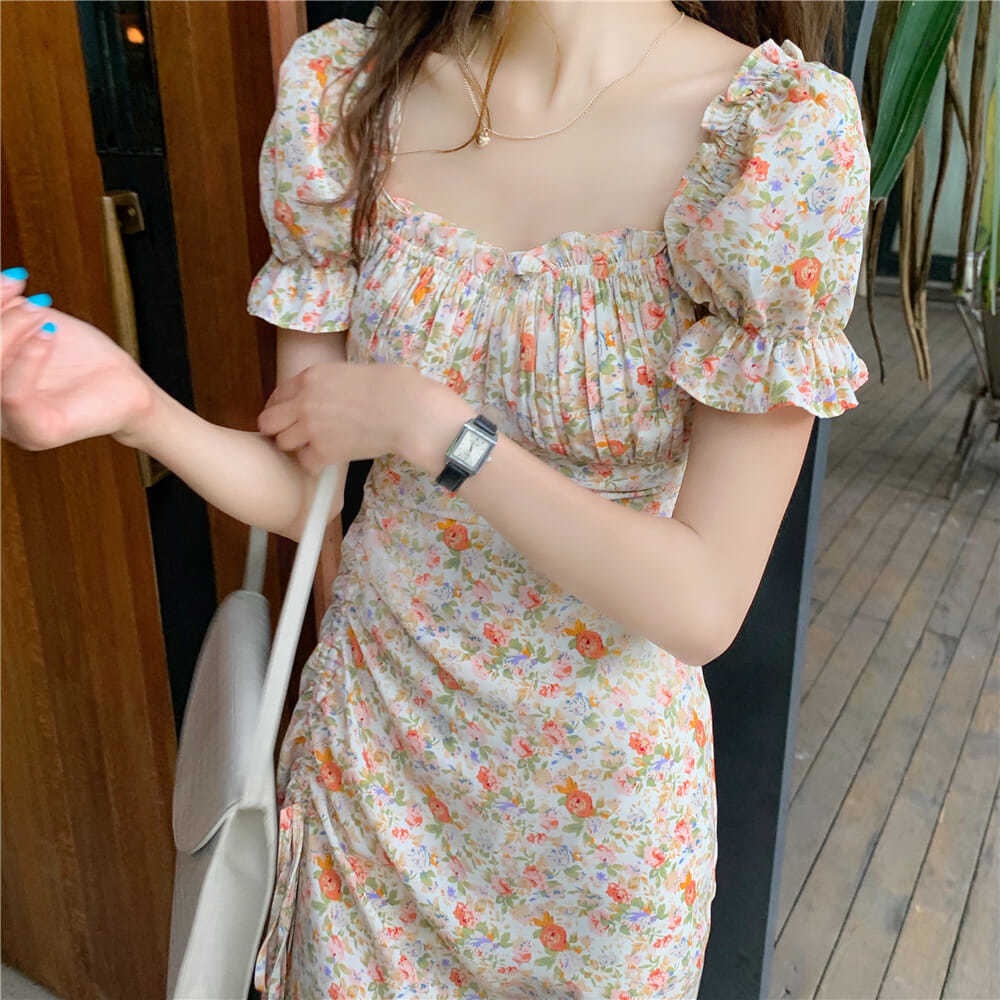 đầm bigsize nữ đầm tay phồng váy bầu mùa hè đầm midi đầm nữ váy hoa nhí vintage đầm cổ vuông váy tiểu thư sang chảnh đầm đi tiệcđầm đi tiệc đầm hở lưng váy xẻ tà