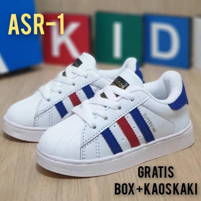 Giày Thể Thao Adidas Superstar Dây Đeo Asr-1 Dành Cho Bé Trai 3 4 5 6 7 Tuổi