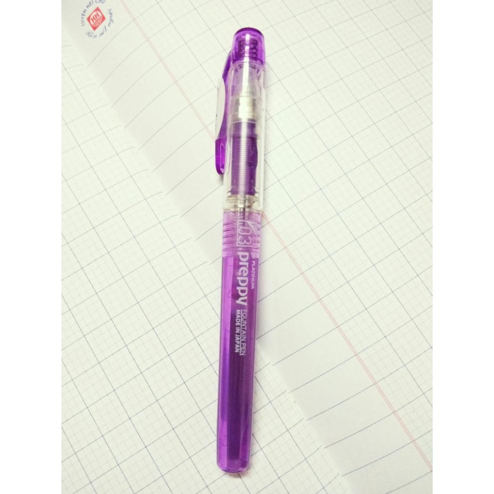 Bút Máy Preppy Nhật Bản, Ngòi F03 Tím - Bút Mực Học Sinh Ngòi Siêu Bền