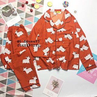 Đồ bộ pijama tay dài quần dài xinh xắn