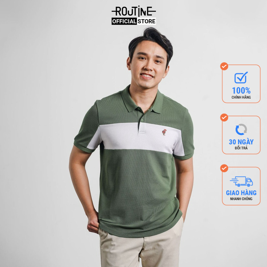 Áo Polo phối màu. FITTED form - Routine 10S21POL011