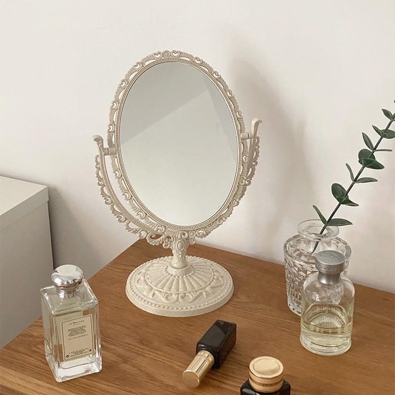 Gương Để Bàn trang điểm công chúa Vintage cổ điển châu âu decor
