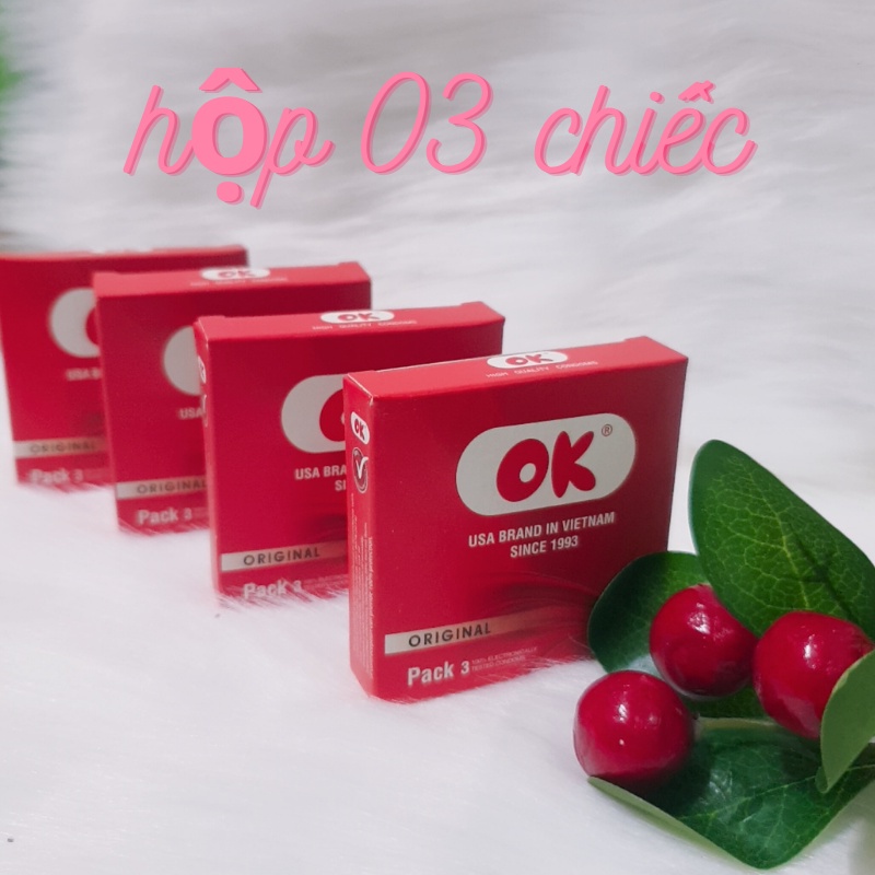 Bao cao su gia đình OK hộp 3 chiếc