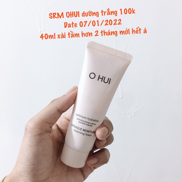 Sữa rửa mặt OHUI OPTIMUM HYDRATION 40ml