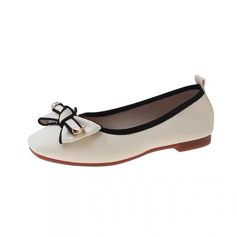 SALE— Giày búp bê da mềm sần nơ nhỏ BIG SIZE 41-43