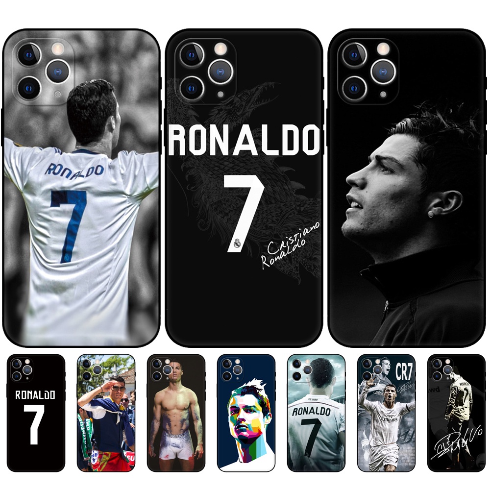Ốp Điện Thoại Silicon Tpu Mềm Đen Hình Cristiano-Ronaldo-CR7 Cho Apple Iphone 5s 5 S SE 2020 2016 6s 6 S 7 8 Plus