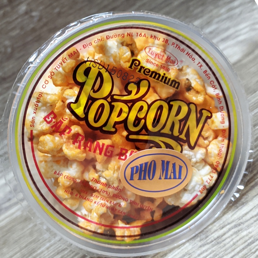 Bắp rang bơ và vị phô mai Popcorn Tuyết Mai ly 70g