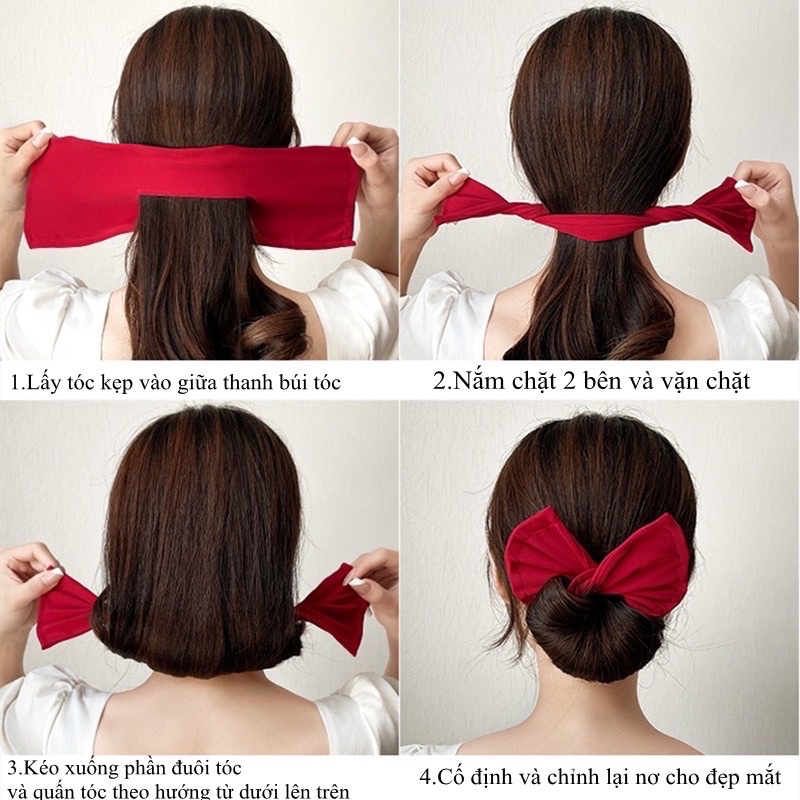 Thanh búi tóc Nơ, kẹp tóc xoắn nơ tạo nơ kiểu  Hàn Quốc TIỆN LỢI - Cuộn tóc Hot Tiktok trend mới nhất