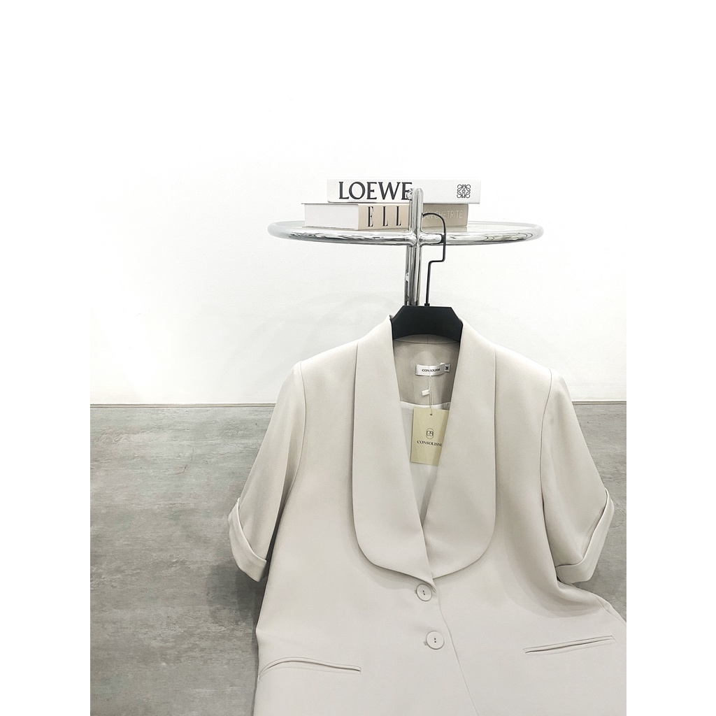Set áo blazer quần short nữ hàng thiết kế thanh lịch Ofam chất tuyết si cao cấp CONSOLISM A02