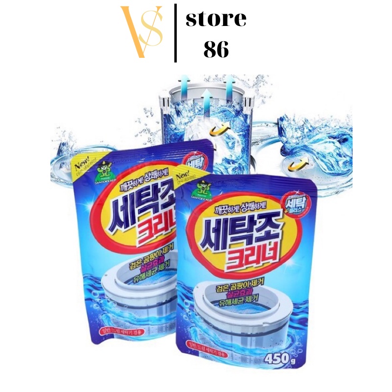 Bột Tẩy Lồng Máy Giặt ,Bột Tẩy Vệ Sinh Lồng Máy Giặt, Làm Sạch Lồng Giặt Hàn Quốc Sandokkaebi (450g)