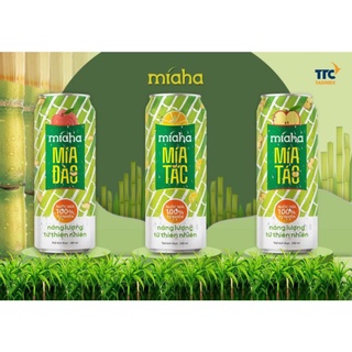 Nước Mía Vị Tắc/ Đào/Táo Tự Nhiên Miaha Lon 240ml