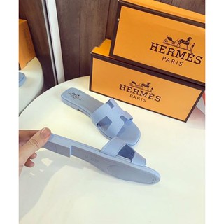 Dép Hermes sọc gân