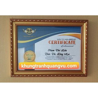 KHUNG BẰNG KHEN A4 - 21*30 - (Mặt kính) - GIÁ GỐC SẢN XUẤT TẠI XƯỞNG * TẶNG KÈM ĐINH 3 CHÂN*