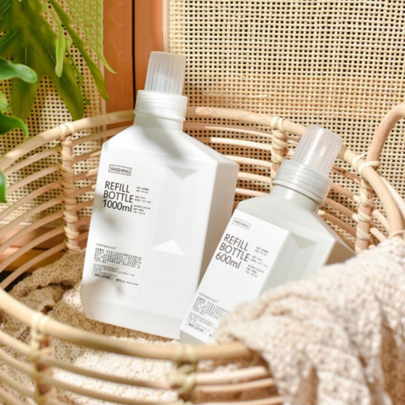 Chai đựng gel tắm/ bột giặt/ dầu gội thay thế bền bỉ dễ sử dụng và làm sạch dung tích lớn không kèm nhãn