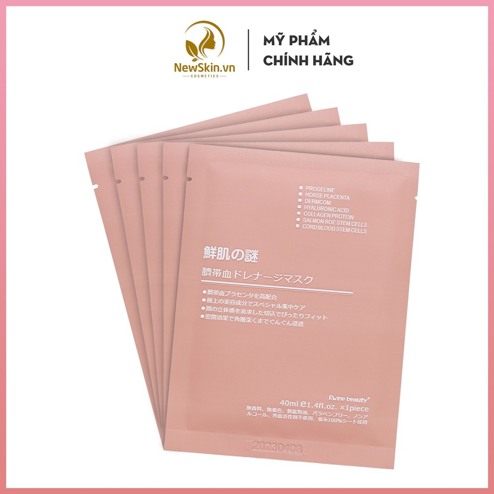 Mặt nạ nhau thai Cừu Nhật Bản cấp ẩm , trắng da ,chống lão hóa Rwine Beauty Stem Cell Placenta Mask 20ml