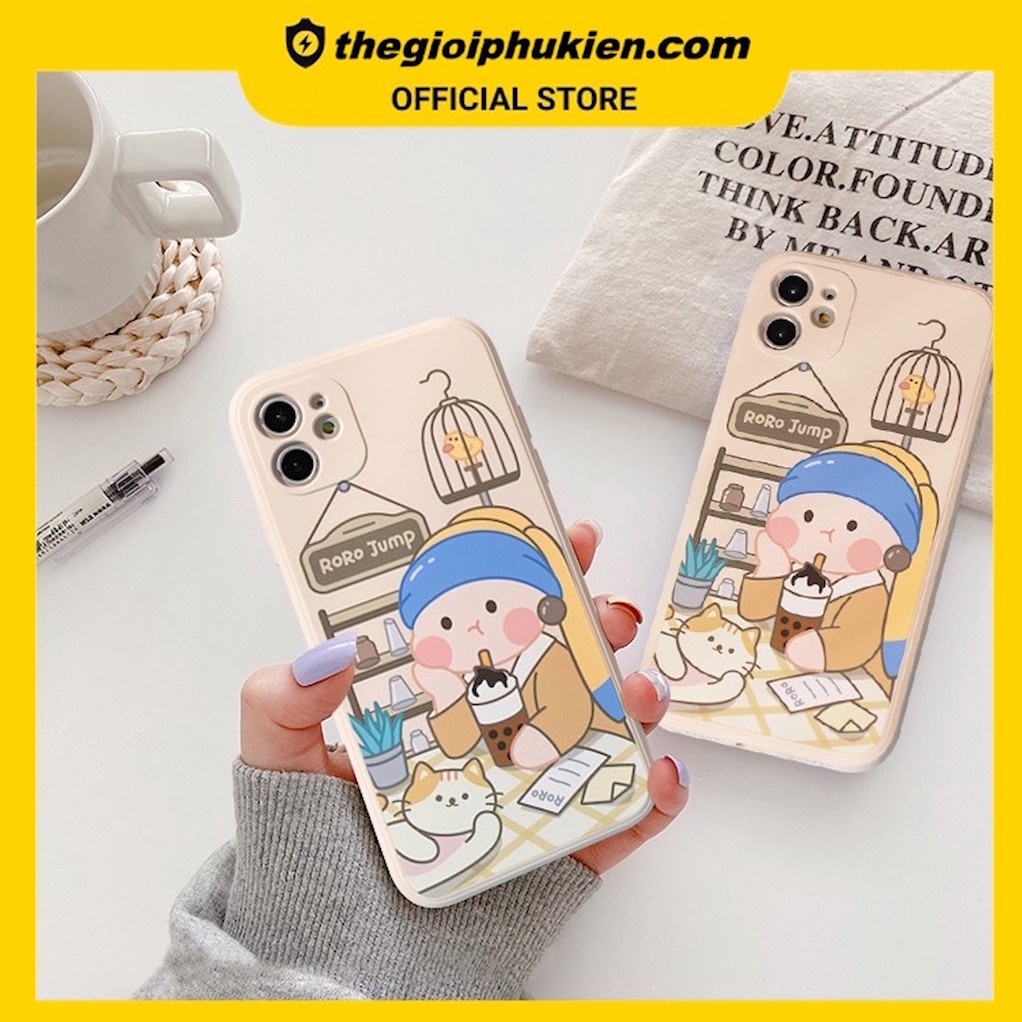 Ốp lưng iphone cạnh vuông BVC mona roro 6/6plus/6splus/7/7plus/8/8plus/x/xr/xs/11/12/pro/max/plus/promax- E92