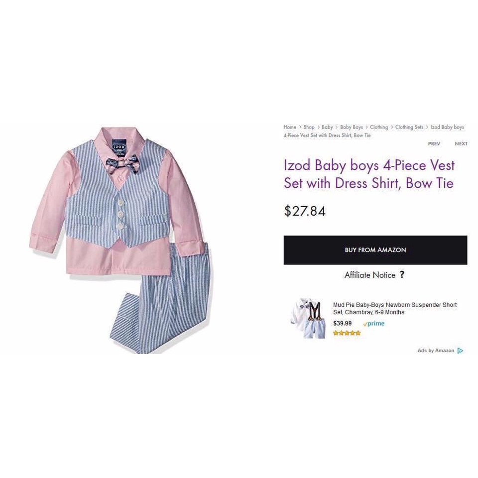 Set vest bé trai xuất dư hiệu IZOD