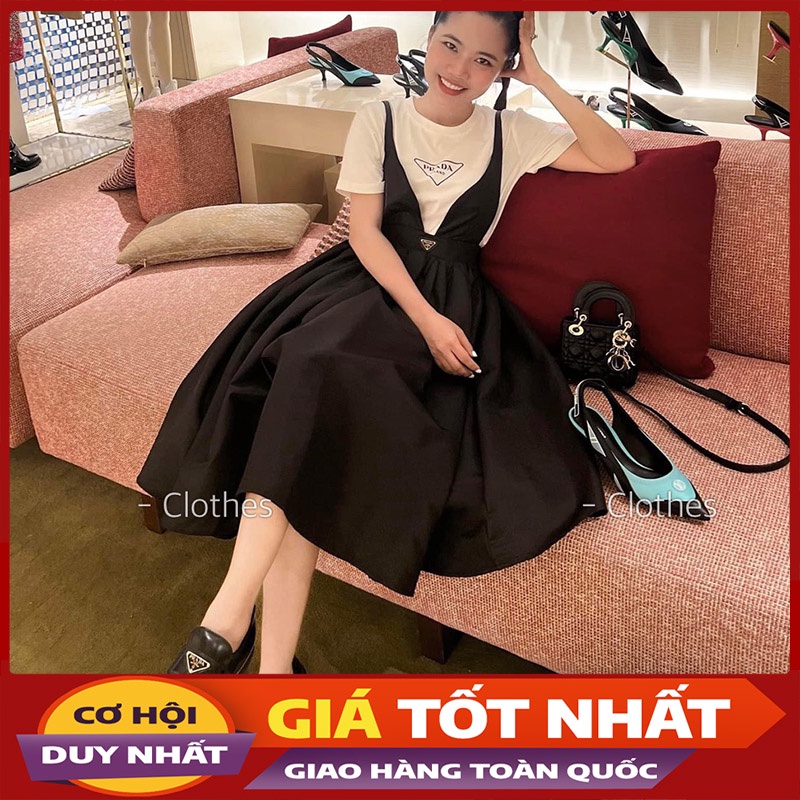Set Yếm Kèm Áo Phông Dáng Xòe Hàng Quảng Châu SB3007-Violet