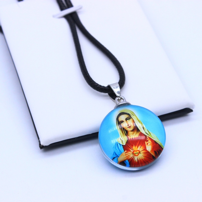 Vòng cổ Kim Loại Mặt Khắc Chữ Holy Father Mary