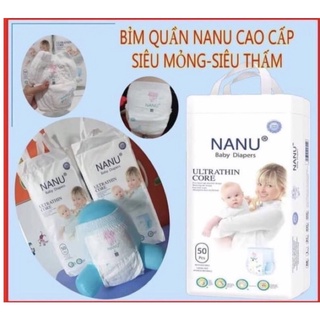 Bỉm quần NANU cao cấp siêu mỏng siêu thấm(size L 50 miếng)