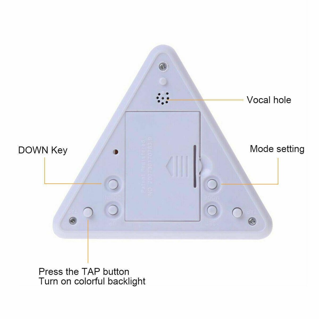 Đồng Hồ Báo Thức Kỹ Thuật Số Hình Kim Tự Tháp