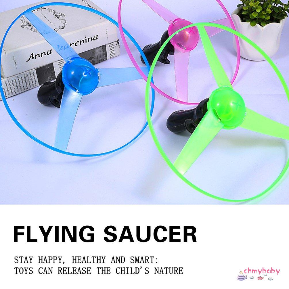 【OMB】 Funny Spinning Flyer Luminous Flying Disk Led Light Handle Flash For Kids
