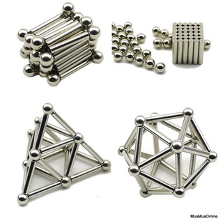 Bộ xếp hình nam châm buckybars 36 thanh 27 viên trí tuệ
