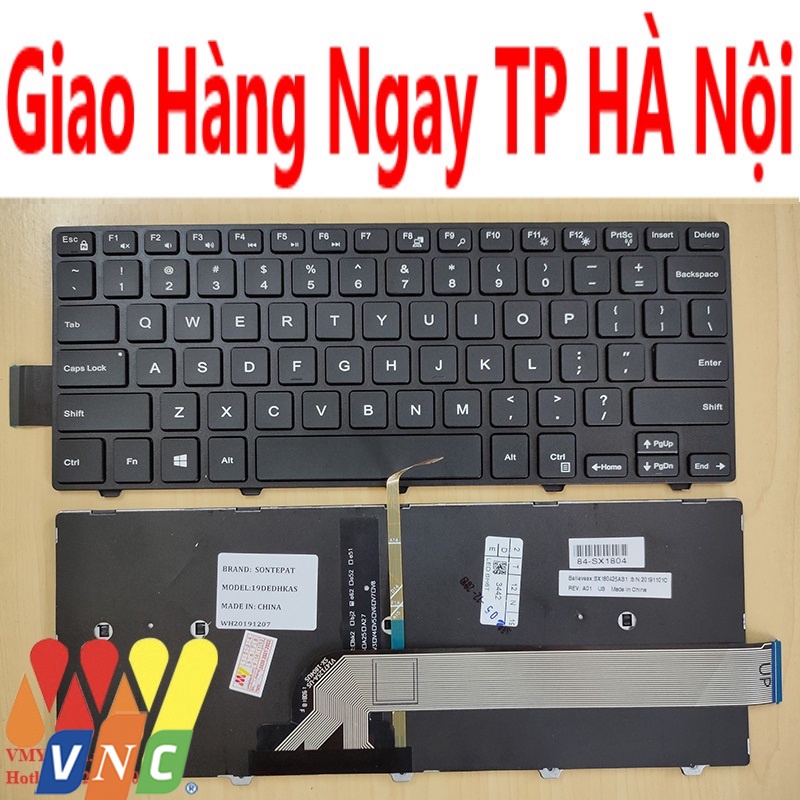 Bàn phím laptop Dell Inspiron 14 3000 3441 3442 3443 3445 3446 3447 3448 3449