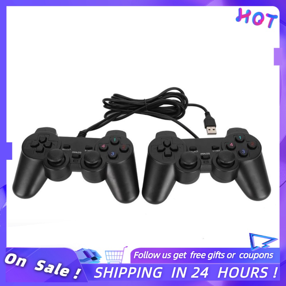 208-2 USB Vibration Double Action Gamepad Game Controller Joystick for PC Computer