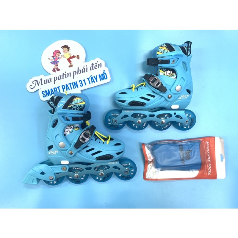 Giày patin cao cấp Cougar 313 full bánh sáng