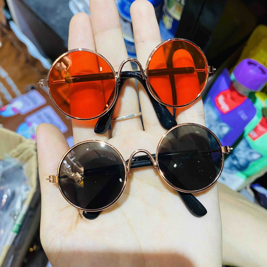 Kính cho thú cưng gọng tròn hot trend nhiều màu sắc