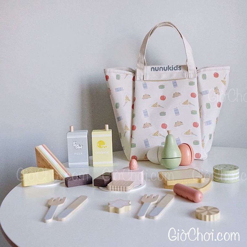 Bộ đồ chơi Picnic bằng gỗ Nunukids