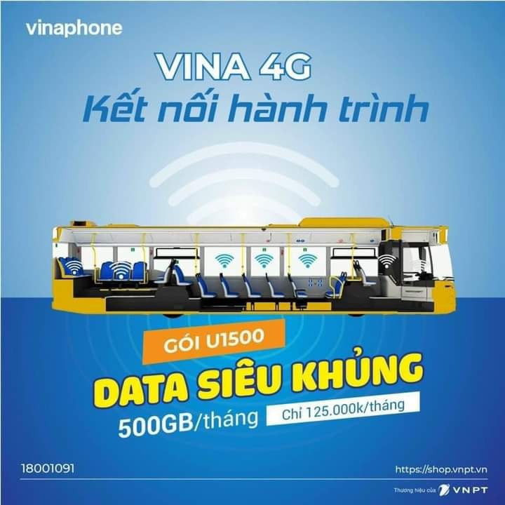 Sim 4G Vinaphone, Siêu data cho thiết bị giám sát, U900 Và U1500 Tặng 500GB/Tháng