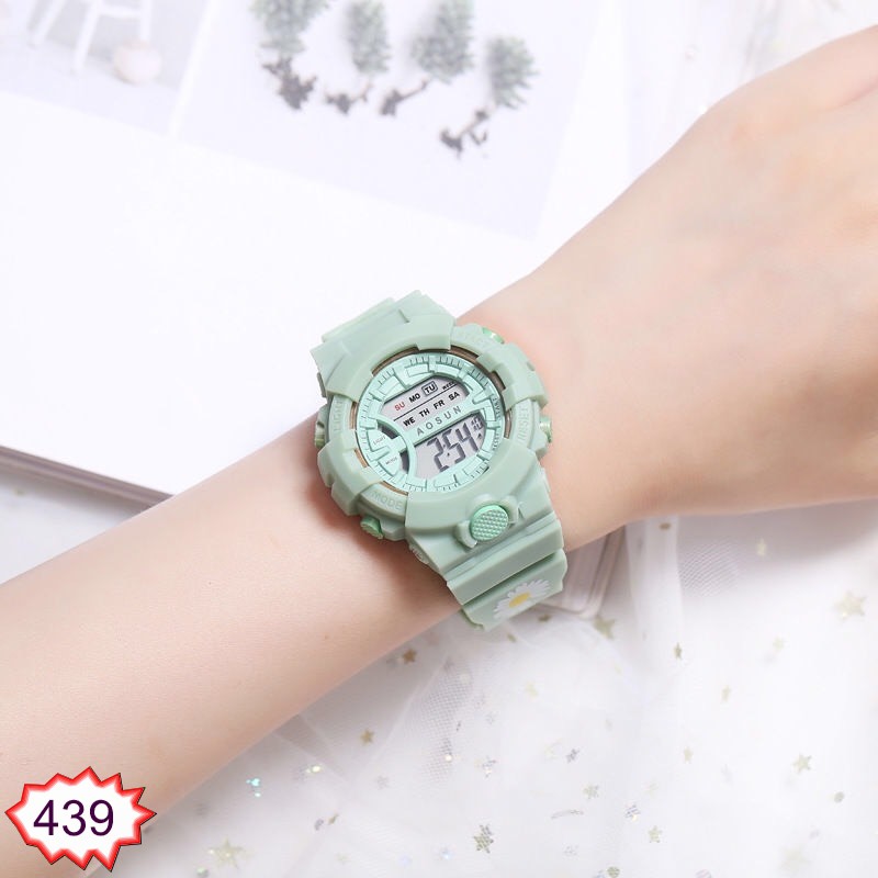 ĐỒNG HỒ NAM NỮ AOSUN IN HOA CÚC 439 FORM TRÒN THỜI TRANG HOT TREND | BigBuy360 - bigbuy360.vn