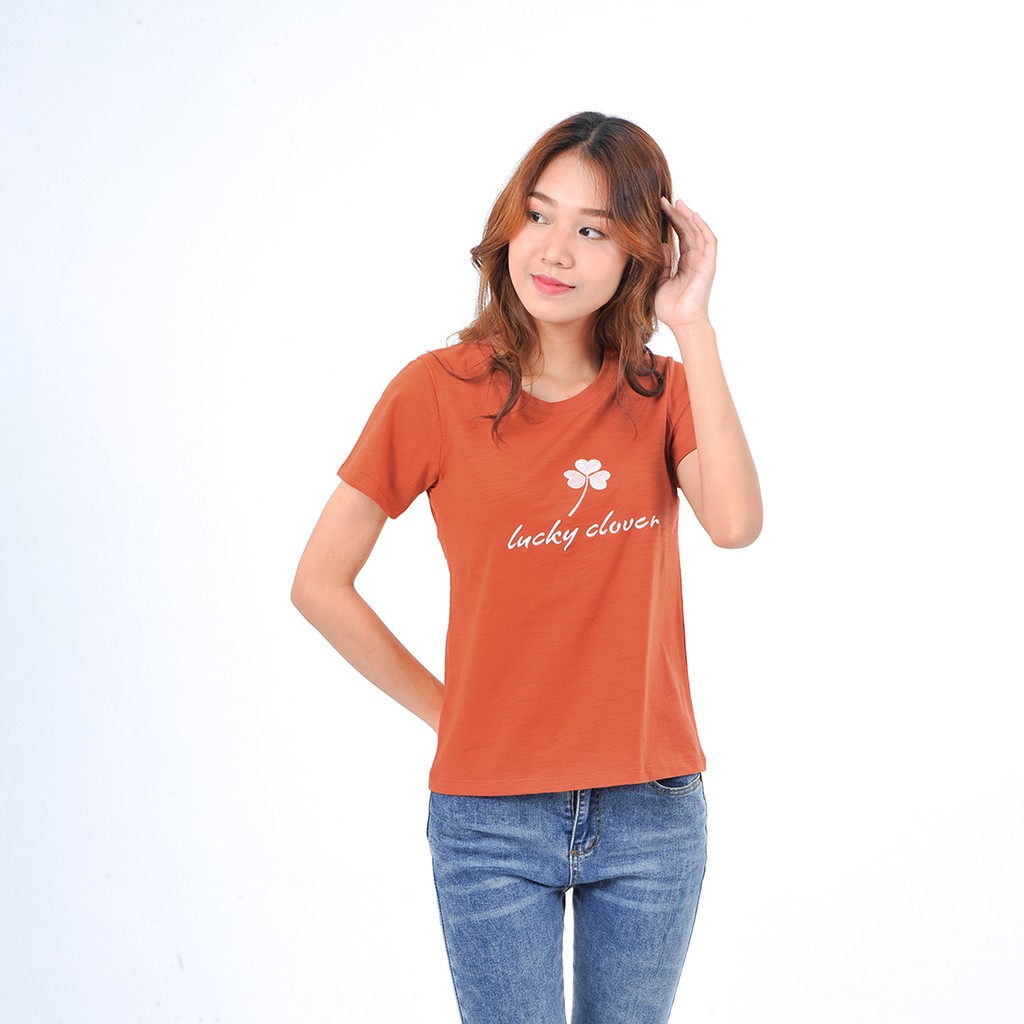 Áo thun  phông nữ  thời trang Eden tay ngắn cổ tròn thêu chữ thoáng mát thấm hút tốt freesize - AT103