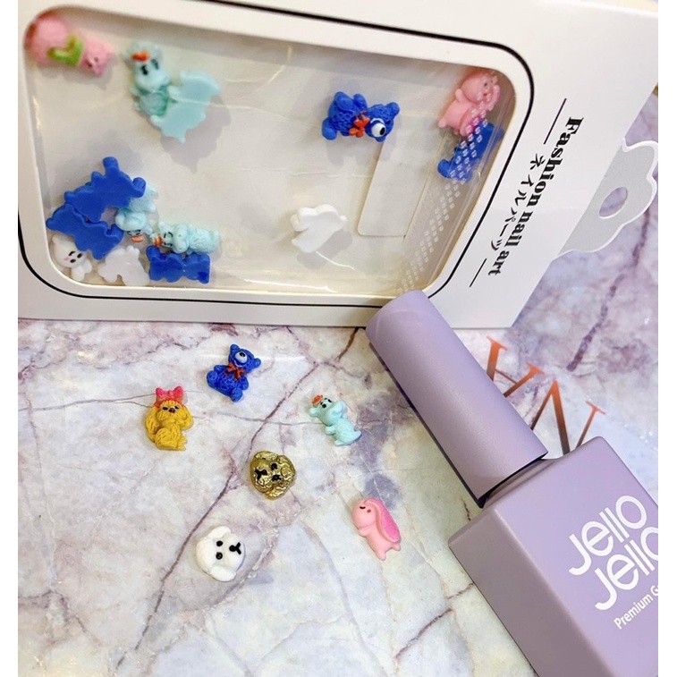 Charm đính nail hình thú - charm thú mix giá rẻ