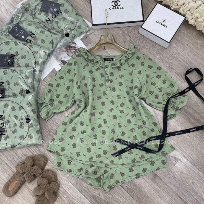 Sét mèo xanh cổ bèo chun