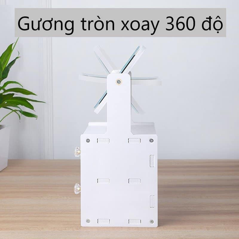 TỦ ĐỰNG TRANG SỨC 2 NGĂN CÓ GƯƠNG TAI MÈO