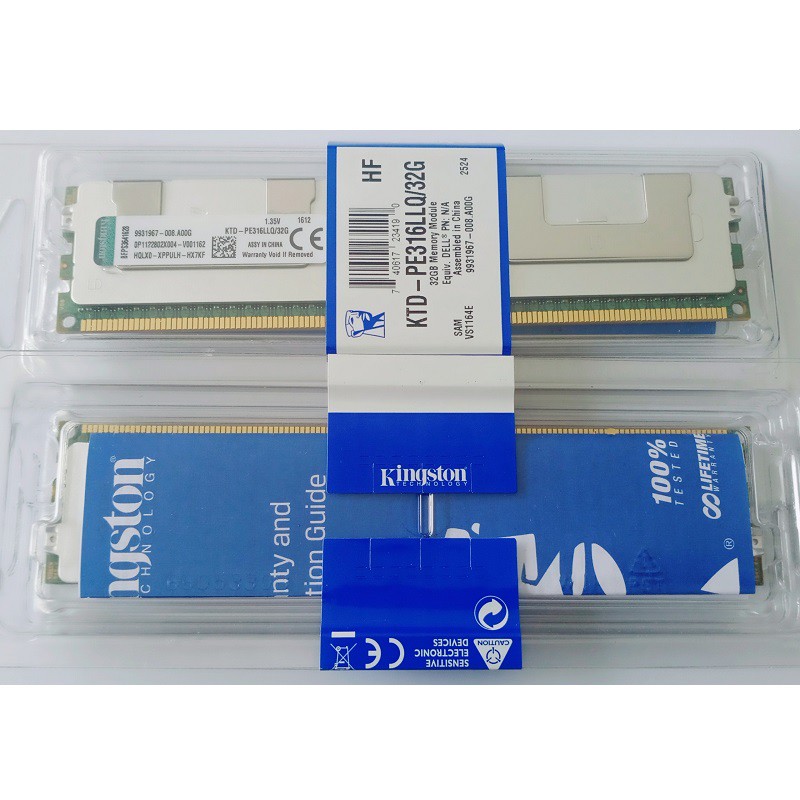 RAM SERVER 32GB DDR3L 1600Mhz ECC LRDIMM Ram New chính hãng Kingston, bảo hành 3 năm