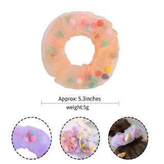 Buộc tóc SCRUNCHIES pom pom hạt to