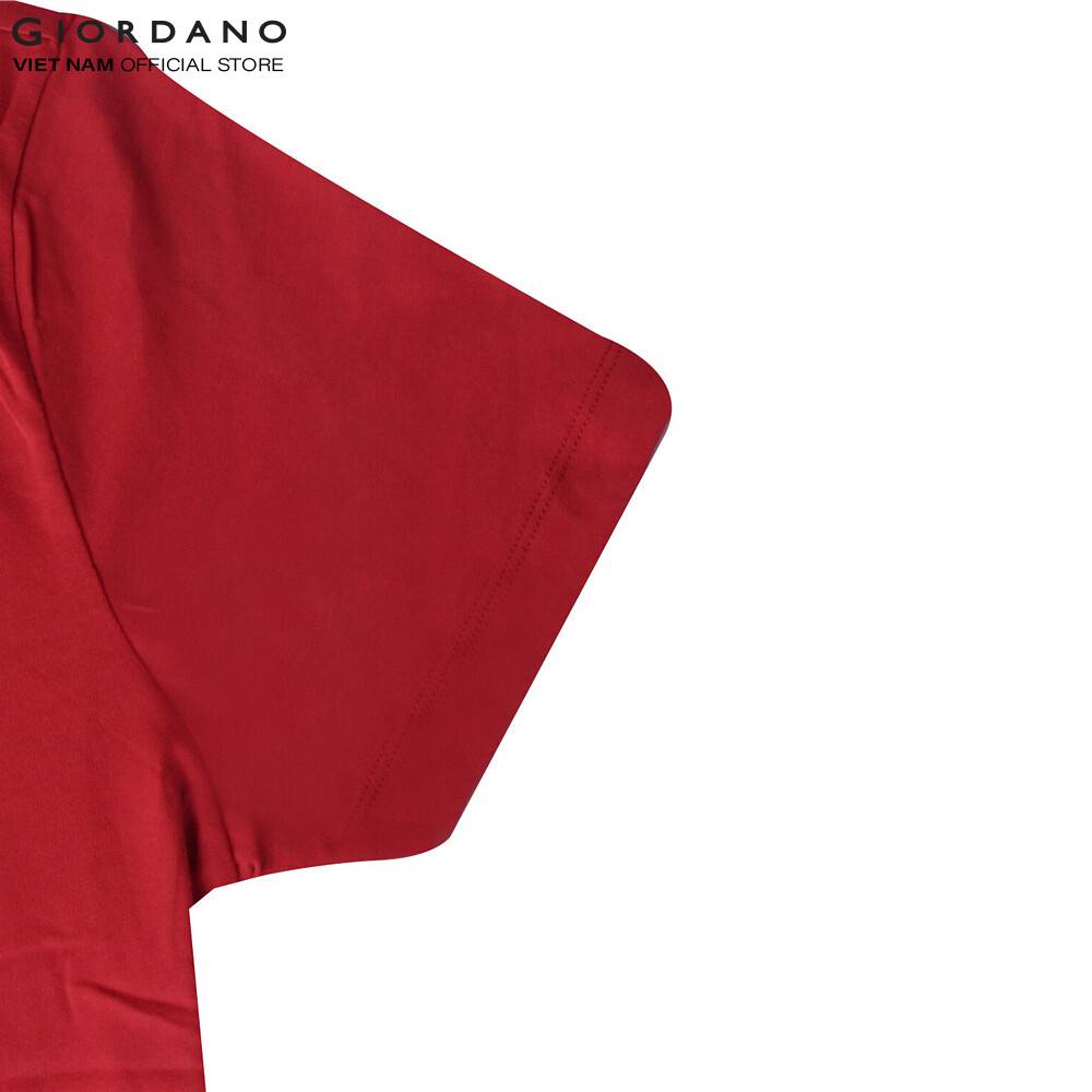 [MEMBER GIFT] Áo Thun Nam Ngắn Tay Cổ Tim Giordano Màu Đỏ Size M 010292512602